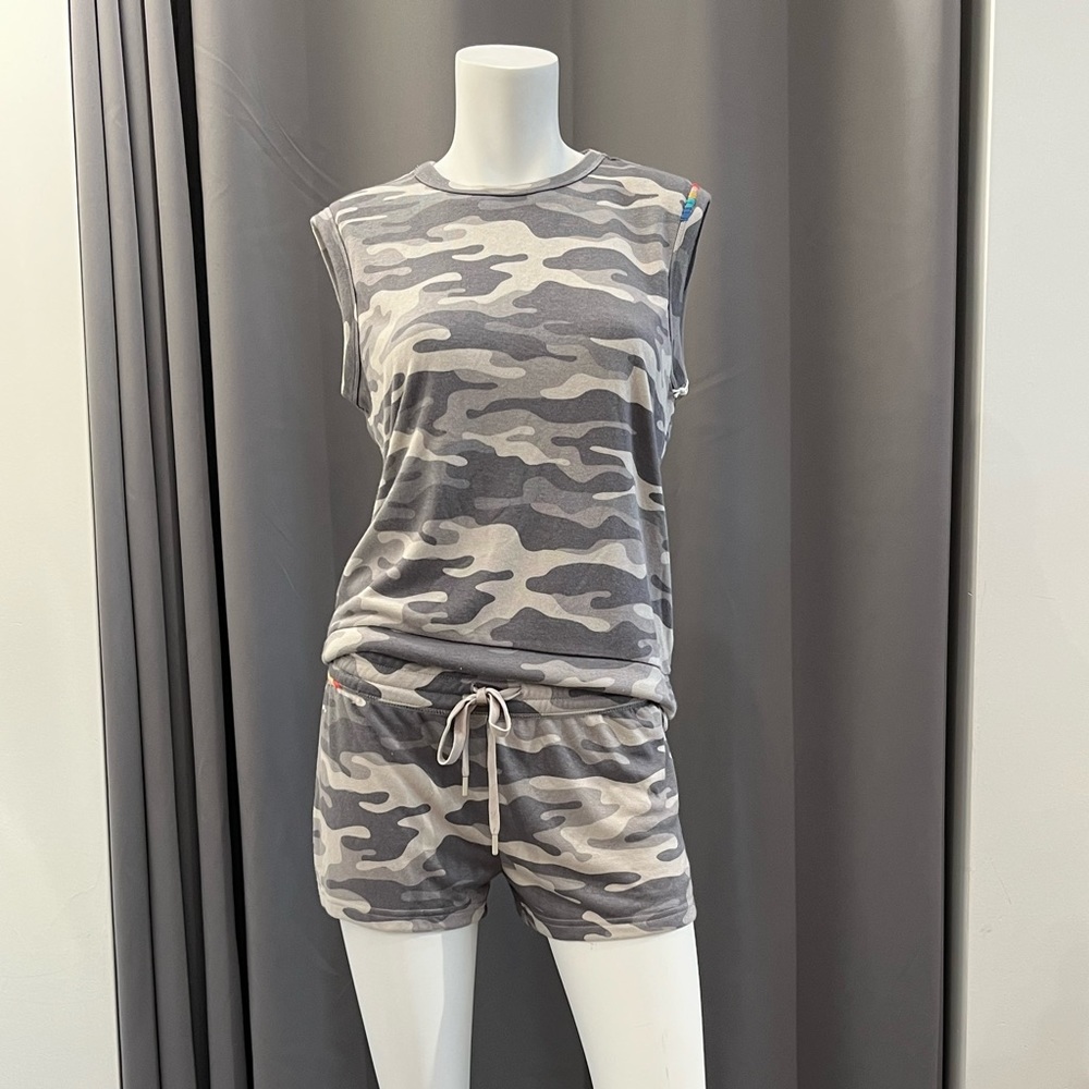 P.J. Salvage Grey Camo lounge muscle tank